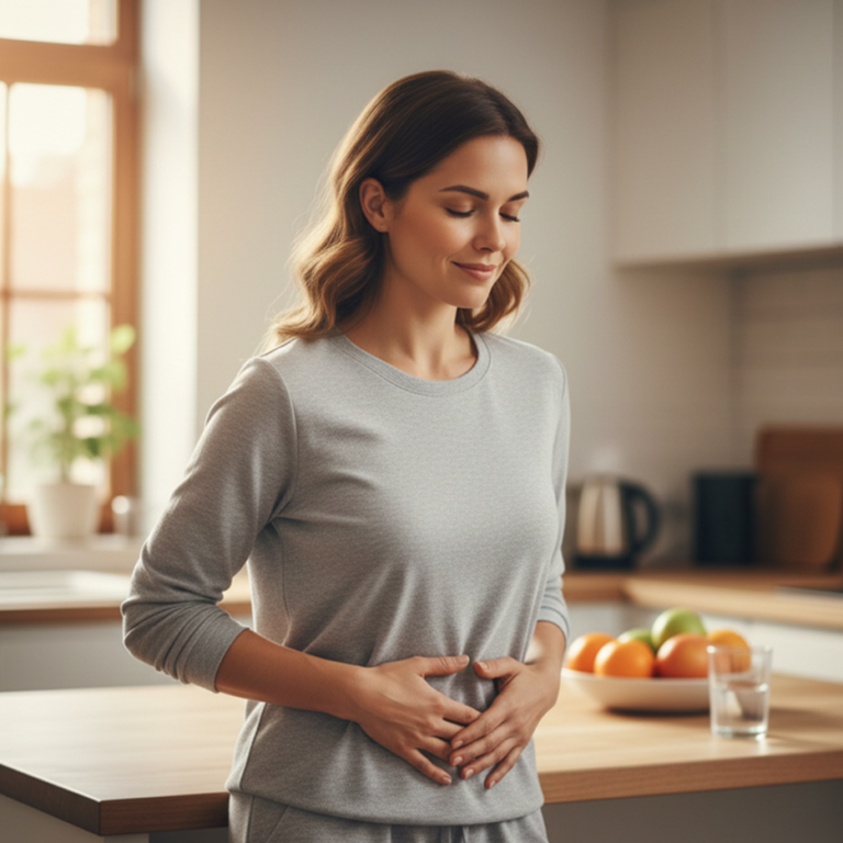 Illustration representing gut microbiome and digestive comfort