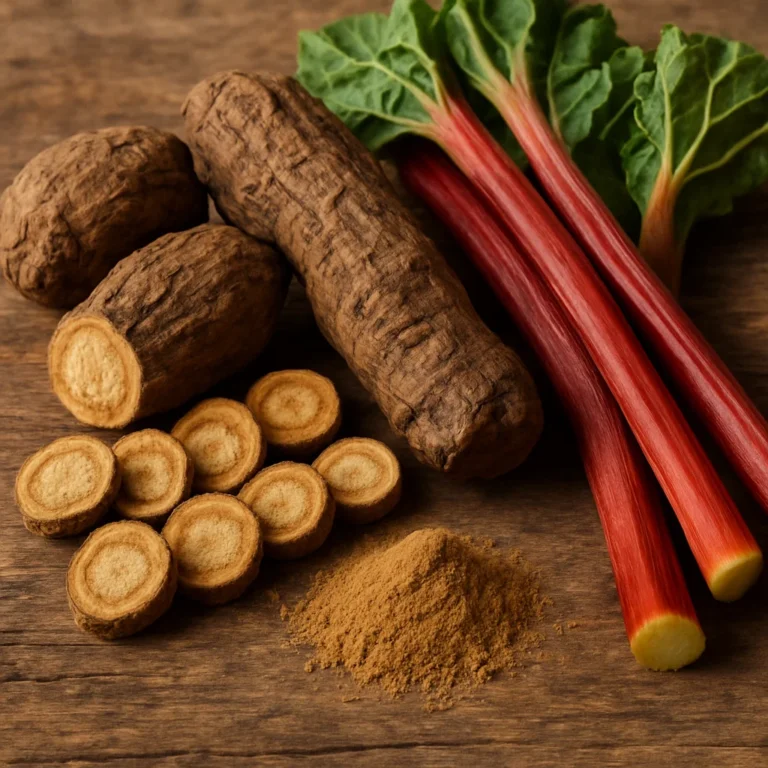 Rhubarb Root extract, a botanical used in traditional digestive formulas